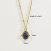Wholesale Jewelry Stainless Steel Natural Stone Geometric Light Luxury Electroplated Star Pendant Necklace
