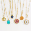 Wholesale Jewelry Stainless Steel Natural Stone Geometric Light Luxury Electroplated Star Pendant Necklace