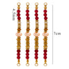 Wholesale Jewelry Stainless Steel Natural Stone Pearl Retro Double Hole Round Pendant With Electroplating And Vacuum Treatment