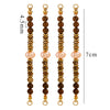 Wholesale Jewelry Stainless Steel Natural Stone Pearl Retro Double Hole Round Pendant With Electroplating And Vacuum Treatment