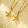 Wholesale Jewelry Stainless Steel Natural Tiger Eye Stone Cross Pendant Electroplating
