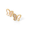 Wholesale Jewelry Stainless Steel Natural White Shellfish Butterfly Electroplating Animals Zodiac Earrings For Women