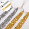 Wholesale Jewelry Stainless Steel O Word Chain Original Design Geometric Electroplating Diy Christmas Accessories Making Materials