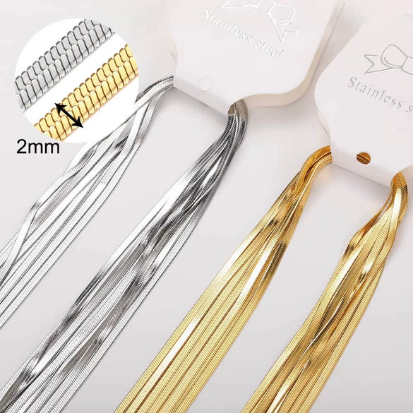 Wholesale Jewelry Stainless Steel O Word Chain Original Design Geometric Electroplating Diy Christmas Accessories Making Materials