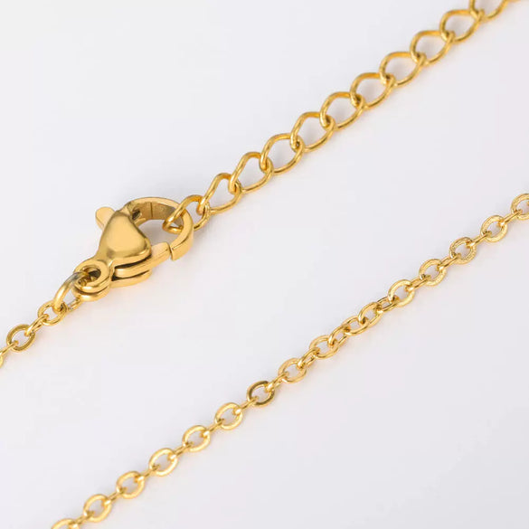 Wholesale Jewelry Stainless Steel O Word Chain Original Design Geometric Electroplating Diy Christmas Accessories Making Materials