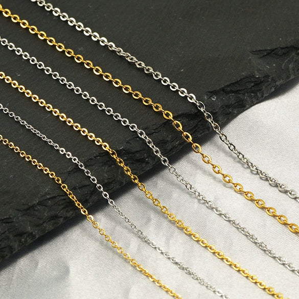 Wholesale Jewelry Stainless Steel Ochain Fashion Geometric Hirback Electroplated For Women