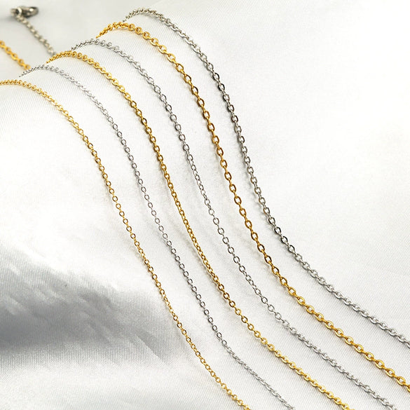 Wholesale Jewelry Stainless Steel Ochain Fashion Geometric Hirback Electroplated For Women