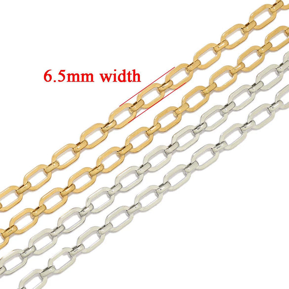 Wholesale Jewelry Stainless Steel Oglyph Ochain Squashed Cross Electroplated Hip Hop Necklace Bracelet Accessories