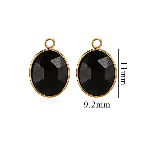 Wholesale Jewelry Stainless Steel Oval Round Fivepointed Star Dropshaped Love Crystal Glass Pendant Earrings Necklace Handmade Electroplating