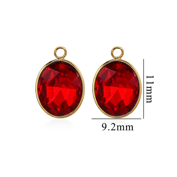 Wholesale Jewelry Stainless Steel Oval Round Fivepointed Star Dropshaped Love Crystal Glass Pendant Earrings Necklace Handmade Electroplating