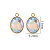 Wholesale Jewelry Stainless Steel Oval Round Fivepointed Star Dropshaped Love Crystal Glass Pendant Earrings Necklace Handmade Electroplating