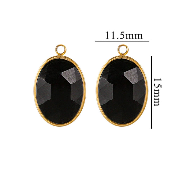Wholesale Jewelry Stainless Steel Oval Round Fivepointed Star Dropshaped Love Crystal Glass Pendant Earrings Necklace Handmade Electroplating