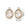 Wholesale Jewelry Stainless Steel Oval Round Fivepointed Star Dropshaped Love Crystal Glass Pendant Earrings Necklace Handmade Electroplating