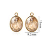 Wholesale Jewelry Stainless Steel Oval Round Fivepointed Star Dropshaped Love Crystal Glass Pendant Earrings Necklace Handmade Electroplating