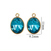 Wholesale Jewelry Stainless Steel Oval Round Fivepointed Star Dropshaped Love Crystal Glass Pendant Earrings Necklace Handmade Electroplating