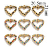 Wholesale Jewelry Stainless Steel Peach Heart Dripping Oil Pendant Necklace