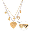 Wholesale Jewelry Stainless Steel Pearl Sunflower Necklace Electroplated