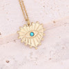 Wholesale Jewelry Stainless Steel Pendant Necklace With Drop Oil Eyes And Cross Moon Design Electroplated