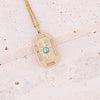 Wholesale Jewelry Stainless Steel Pendant Necklace With Drop Oil Eyes And Cross Moon Design Electroplated