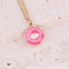 Wholesale Jewelry Stainless Steel Pendant Necklace With Drop Oil Eyes And Cross Moon Design Electroplated