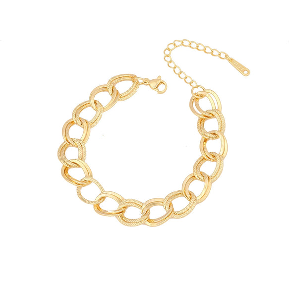 Wholesale Jewelry Stainless Steel Personality Bead Chain Bracelet Electroplated