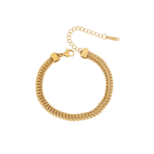 Wholesale Jewelry Stainless Steel Personality Bead Chain Bracelet Electroplated