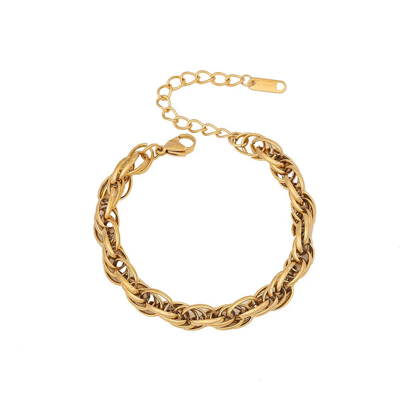 Wholesale Jewelry Stainless Steel Personality Bead Chain Bracelet Electroplated