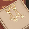 Wholesale Jewelry Stainless Steel Personality Insects And Butterfly Shaped Long Tassel Earrings With Electroplating