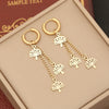 Wholesale Jewelry Stainless Steel Personality Insects And Butterfly Shaped Long Tassel Earrings With Electroplating