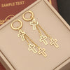 Wholesale Jewelry Stainless Steel Personality Insects And Butterfly Shaped Long Tassel Earrings With Electroplating