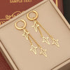 Wholesale Jewelry Stainless Steel Personality Insects And Butterfly Shaped Long Tassel Earrings With Electroplating