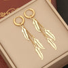 Wholesale Jewelry Stainless Steel Personality Insects And Butterfly Shaped Long Tassel Earrings With Electroplating