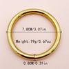 Wholesale Jewelry Stainless Steel Plain Ring Glossy Bracelet Electroplated Light Luxury Minimalist Style For Women
