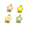 Wholesale Jewelry Stainless Steel Plant Flowers Oil Drop Pendant
