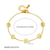 Wholesale Jewelry Stainless Steel Plants And Flowers Pattern Electroplating Round Hollow Necklace Earrings Bracelet Set For Women