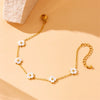 Wholesale Jewelry Stainless Steel Plants And Flowers Style Electroplating Bracelet Earrings Necklace Set