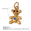 Wholesale Jewelry 316L Stainless Steel Plated 18K Gold Dragonfly Bear Pendant Necklace For Women