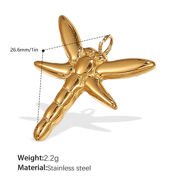 Wholesale Jewelry 316L Stainless Steel Plated 18K Gold Dragonfly Bear Pendant Necklace For Women