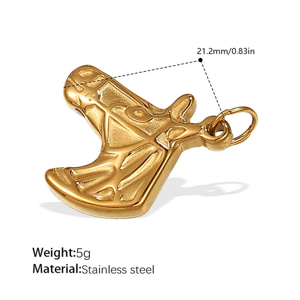 Wholesale Jewelry 316L Stainless Steel Plated 18K Gold Dragonfly Bear Pendant Necklace For Women