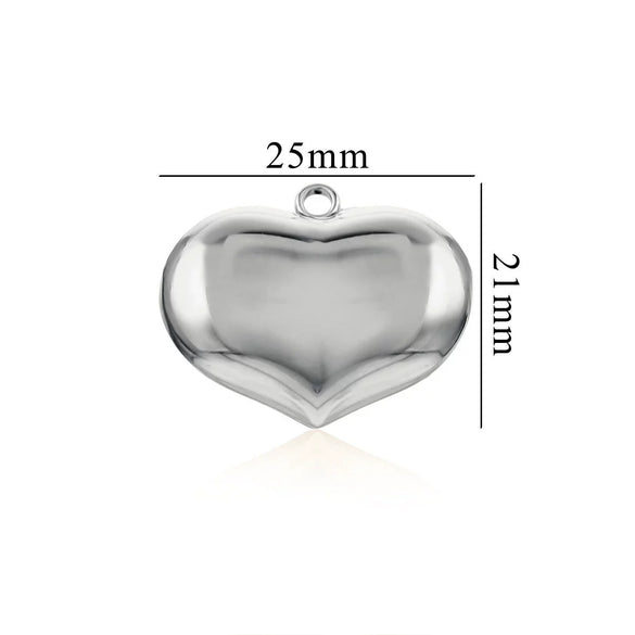 Wholesale Jewelry Stainless Steel Polished Electroplated Love Heart Pendant Necklace