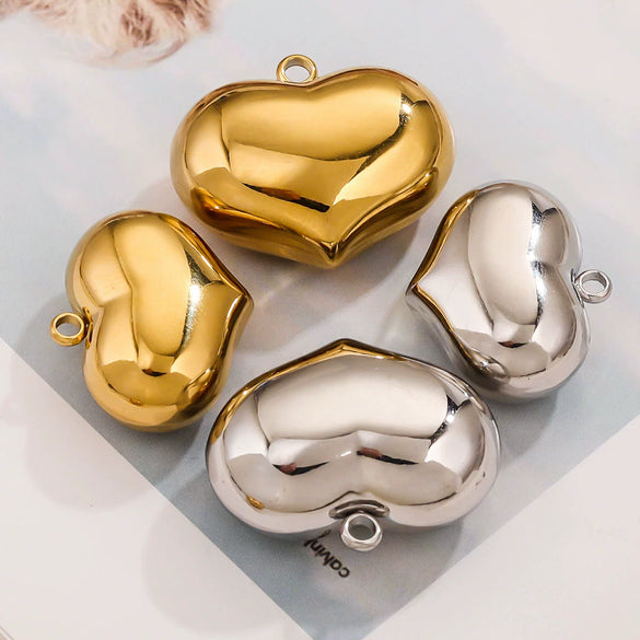 Wholesale Jewelry Stainless Steel Polished Electroplated Love Heart Pendant Necklace