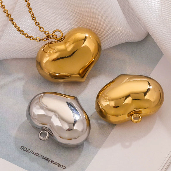 Wholesale Jewelry Stainless Steel Polished Electroplated Love Heart Pendant Necklace