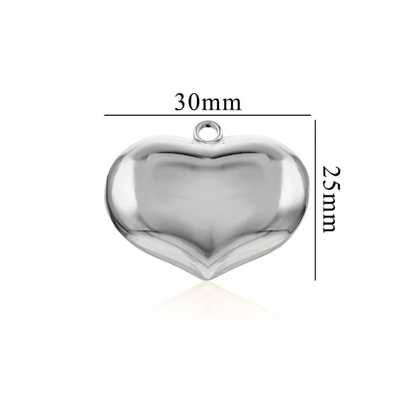 Wholesale Jewelry Stainless Steel Polished Electroplated Love Heart Pendant Necklace