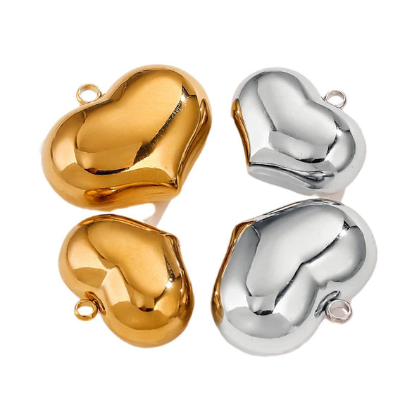 Wholesale Jewelry Stainless Steel Polished Electroplated Love Heart Pendant Necklace