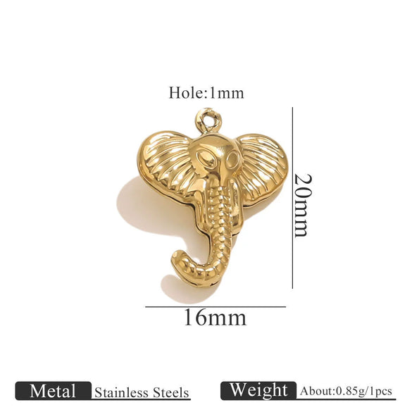 Wholesale Jewelry Stainless Steel Pvd Gold Plated Hollow Ocean Shell Pendant Conch Turtle Animal Shape Bracelet Accessories Charm