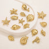 Wholesale Jewelry Stainless Steel Pvd Gold Plated Hollow Ocean Shell Pendant Conch Turtle Animal Shape Bracelet Accessories Charm
