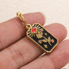 Wholesale Jewelry Stainless Steel Rectangular Tarot Star Band Lobster Buckle With Enamel And Totem Pattern Electroplating Treatment