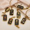 Wholesale Jewelry Stainless Steel Rectangular Tarot Star Band Lobster Buckle With Enamel And Totem Pattern Electroplating Treatment