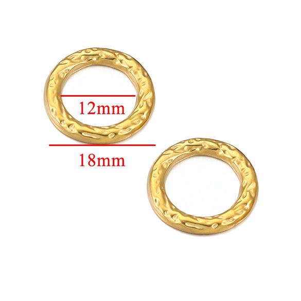 Wholesale Jewelry Stainless Steel Retro Round Ring With Eight Eyes Pattern And Titanium Steel Texture Electroplated Pendant For Earrings And Necklace