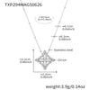 Wholesale Jewelry 316L Stainless Steel Rhombus Flower Electroplated Necklace Bracelet Ring Set For Women